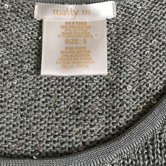NWOT Matty M sequin embellished tank Small - Picture 3 of 4